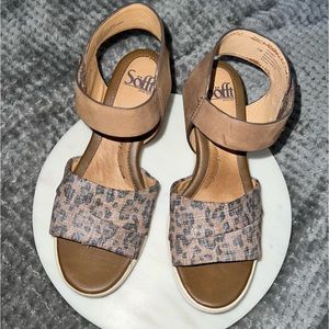 Sofft Brown Leather Wedges